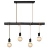 Globo LEO Hanger Zwart, 4-lichts
