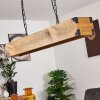 Olomouc Hanglamp Hout licht, Zwart, 4-lichts