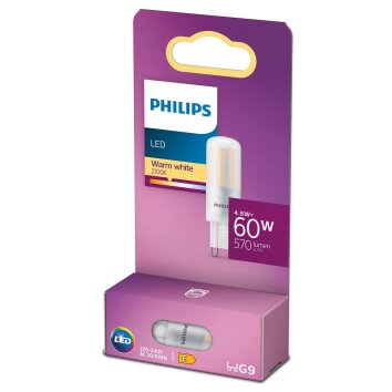 Philips LED G9 4,8 Watt 2700 Kelvin 570 Lumen