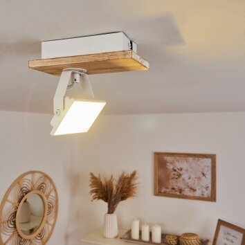 Giresta Plafondlamp LED Natuurlijke kleuren, Wit, 1-licht