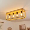 Harran Plafondlamp Natuurlijke kleuren, Zwart, 4-lichts