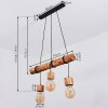 Canedo Hanglamp Donkerbruin, Zwart, 3-lichts