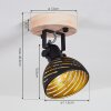 Osina Plafondlamp Natuurlijke kleuren, Zwart, 1-licht