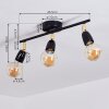 Musland Plafondlamp Goud, Zwart, 3-lichts