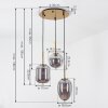 Verbania Hanglamp Messing, 3-lichts
