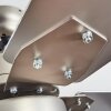 Hamnvik plafondventilator Nikkel mat, 1-licht