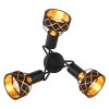 Globo BLANCA Plafondlamp Zwart, 3-lichts
