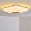 Lovisa Plafondlamp LED Chroom, Wit, 1-licht, Afstandsbediening, Kleurwisselaar