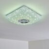 Lovisa Plafondlamp LED Chroom, Wit, 1-licht, Afstandsbediening, Kleurwisselaar