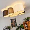 Trisett Plafondlamp Grijs, Zwart, Wit, 5-lichts
