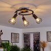 Baripada Plafondlamp Bruin, Zwart, 3-lichts