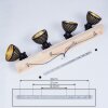 Osina Plafondlamp Bruin, Zwart, 4-lichts
