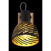 Globo LENNA Muurlamp Hout donker, Zwart, 1-licht