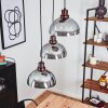 Aannestad Hanglamp Hout donker, Zwart, 3-lichts