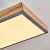 Salmi Plafondpaneel LED houtlook, Zwart, Wit, 1-licht, Afstandsbediening