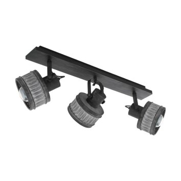 Eglo-Leuchten TURROCK Plafondlamp Grijs, Zwart, 3-lichts