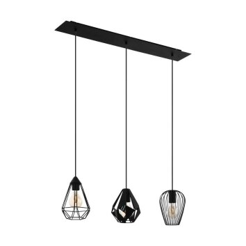 Eglo-Leuchten DISTAFF Hanglamp Zwart, 3-lichts