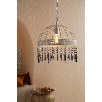 Eglo-Leuchten STEELEVILLE Hanglamp Zwart, Transparant, 1-licht