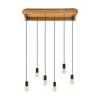 Eglo-Leuchten WOOTTON Hanglamp Bruin, Zwart, 6-lichts