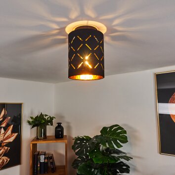 Tallaboa Plafondlamp Zwart, 1-licht