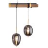 Globo BLACKY Hanger Hout donker, Zwart, 4-lichts