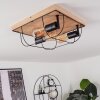 Hodne Plafondlamp Natuurlijke kleuren, Zwart, 3-lichts
