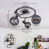 Stavik Plafondlamp Zwart, Zilver, 3-lichts