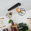 Orkanger Plafondlamp Chroom, Natuurlijke kleuren, Zwart, 2-lichts