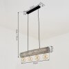 Canedo Hanglamp Grijs, Zwart, 4-lichts