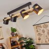 Rebbenas Plafondlamp Natuurlijke kleuren, Zwart, 4-lichts