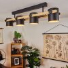 Rebbenas Plafondlamp Natuurlijke kleuren, Zwart, 4-lichts