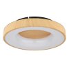 Globo JOLLI Plafondlamp LED houtlook, 1-licht, Afstandsbediening