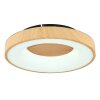 Globo JOLLI Plafondlamp LED houtlook, 1-licht, Afstandsbediening
