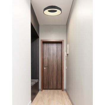 Globo JOLLI Plafondlamp LED Zwart, 1-licht, Afstandsbediening