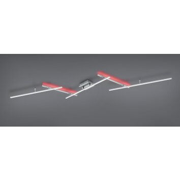 Trio-Leuchten Arvin Plafondlamp LED Nikkel mat, 2-lichts, Afstandsbediening, Kleurwisselaar