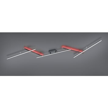 Trio-Leuchten Arvin Plafondlamp LED Zwart, 2-lichts, Afstandsbediening, Kleurwisselaar