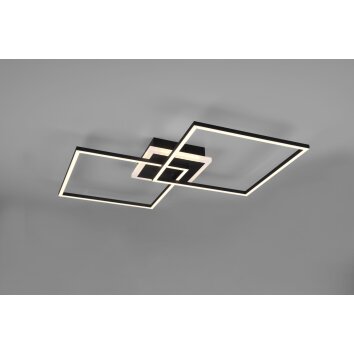 Reality Arribo Plafondlamp LED Zwart, 3-lichts, Afstandsbediening, Kleurwisselaar