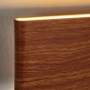 Mosambik Muurlamp LED Bruin, Hout donker, Nikkel mat, 1-licht