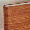 Mosambik Muurlamp LED Bruin, Hout donker, Nikkel mat, 1-licht