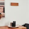 Mosambik Muurlamp LED Bruin, Hout donker, Nikkel mat, 1-licht