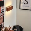 Mosambik Muurlamp LED Bruin, Hout donker, Nikkel mat, 1-licht