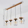 Hodne Hanglamp Natuurlijke kleuren, Zwart, 4-lichts