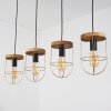 Hodne Hanglamp Natuurlijke kleuren, Zwart, 4-lichts