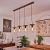 Hodne Hanglamp Natuurlijke kleuren, Zwart, 4-lichts