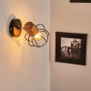 Orkanger Muurlamp Chroom, Natuurlijke kleuren, Zwart, 1-licht
