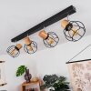 Orkanger Plafondlamp Chroom, Natuurlijke kleuren, Zwart, 4-lichts
