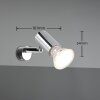 Trio-Leuchten Lorenzo Muurlamp Chroom, 1-licht