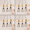 Canedo Hanglamp Natuurlijke kleuren, Zwart, 3-lichts