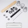 Canedo Hanglamp Natuurlijke kleuren, Zwart, 3-lichts