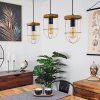 Hodne Hanglamp Natuurlijke kleuren, Zwart, 3-lichts